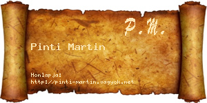 Pinti Martin névjegykártya